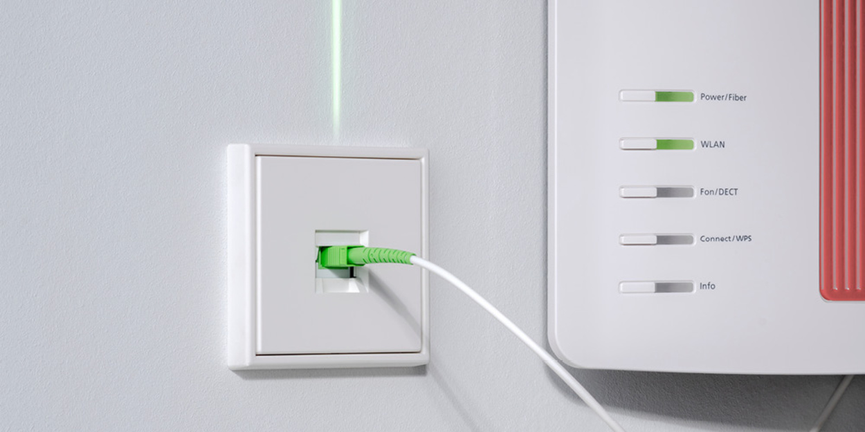 Die neuen Glasfaser-Anschlussdosen bei Elektro Meisner in Hallstadt